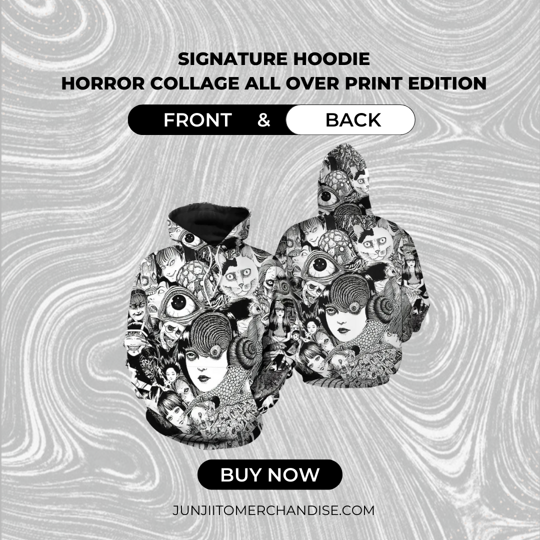 Junji Ito Hoodie - 3D Horror Collage All Over Print Edition